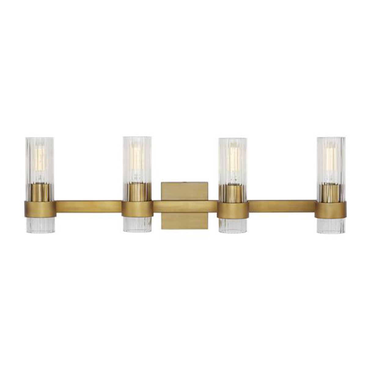 Barclay 4 Light Vanity, Modern Brass