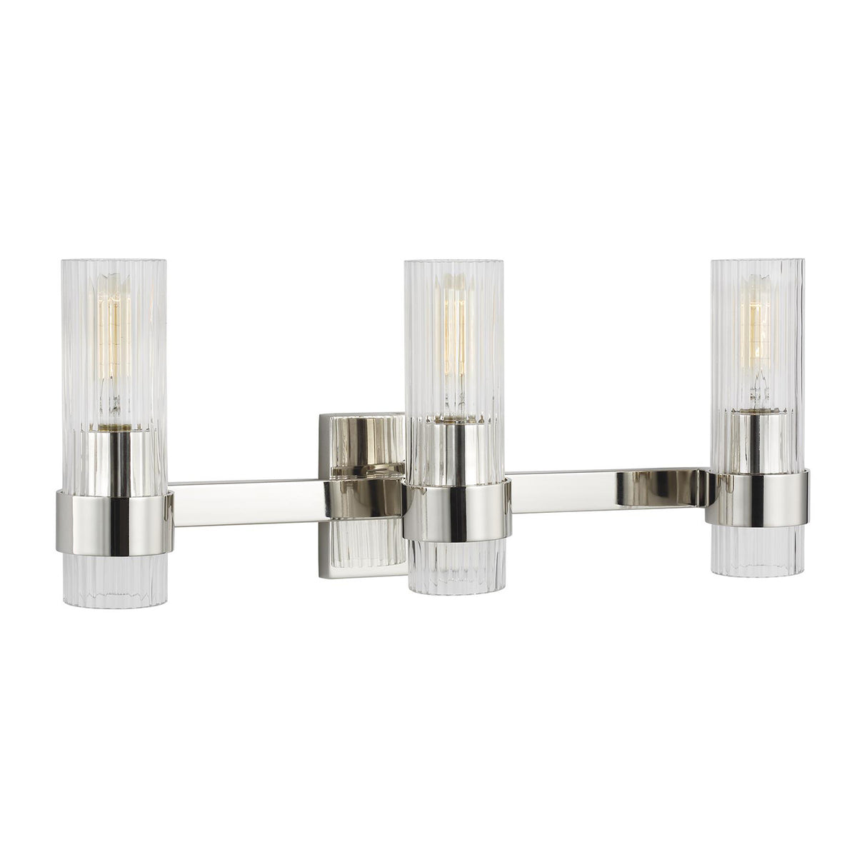 Barclay 3 Light Vanity, Polished Nickel