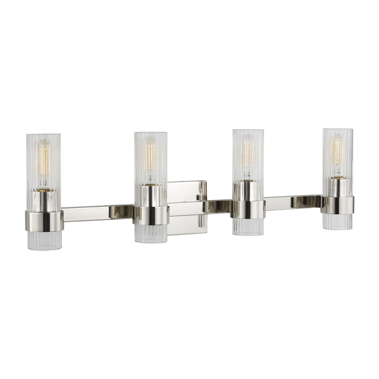 Barclay 4 Light Vanity, Polished Nickel