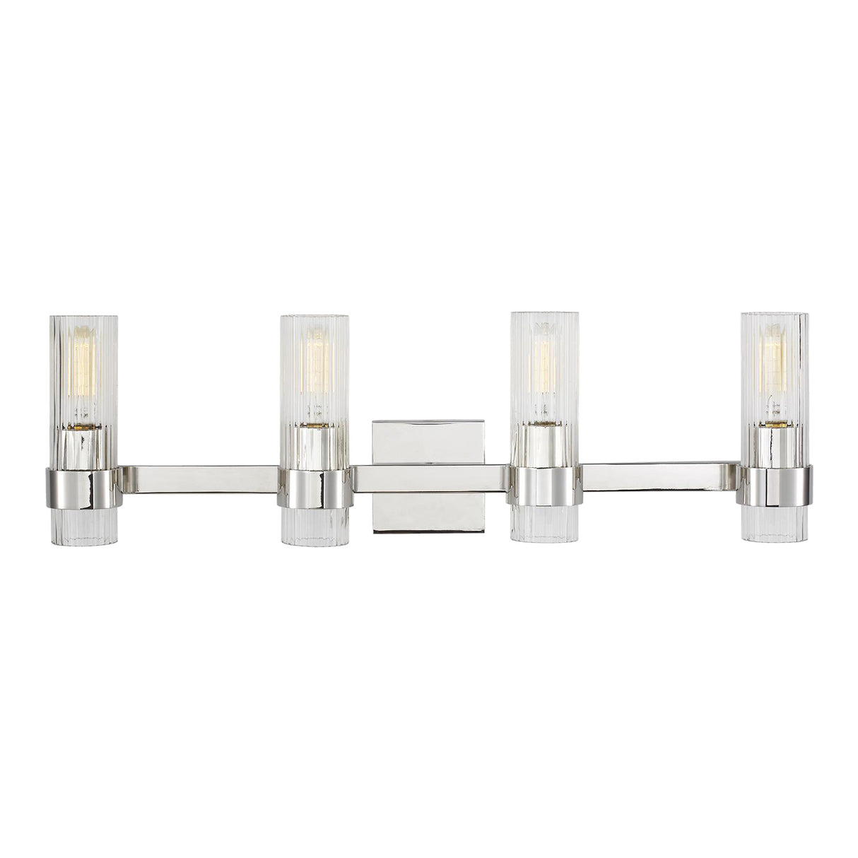 Barclay 4 Light Vanity, Polished Nickel