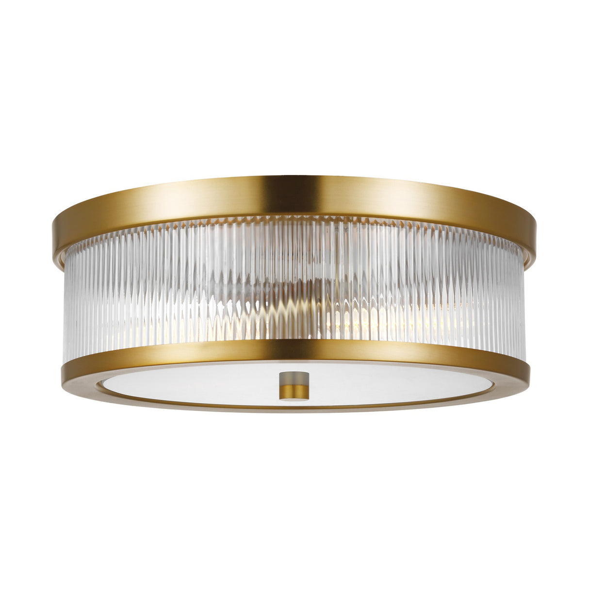 Barclay Flush Mount 14", Modern Brass