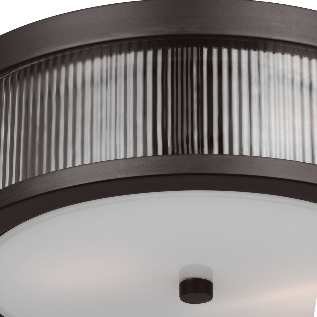 Barclay Flush Mount 14", Aged Iron