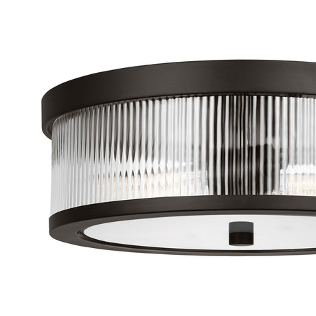 Barclay Flush Mount 14", Aged Iron