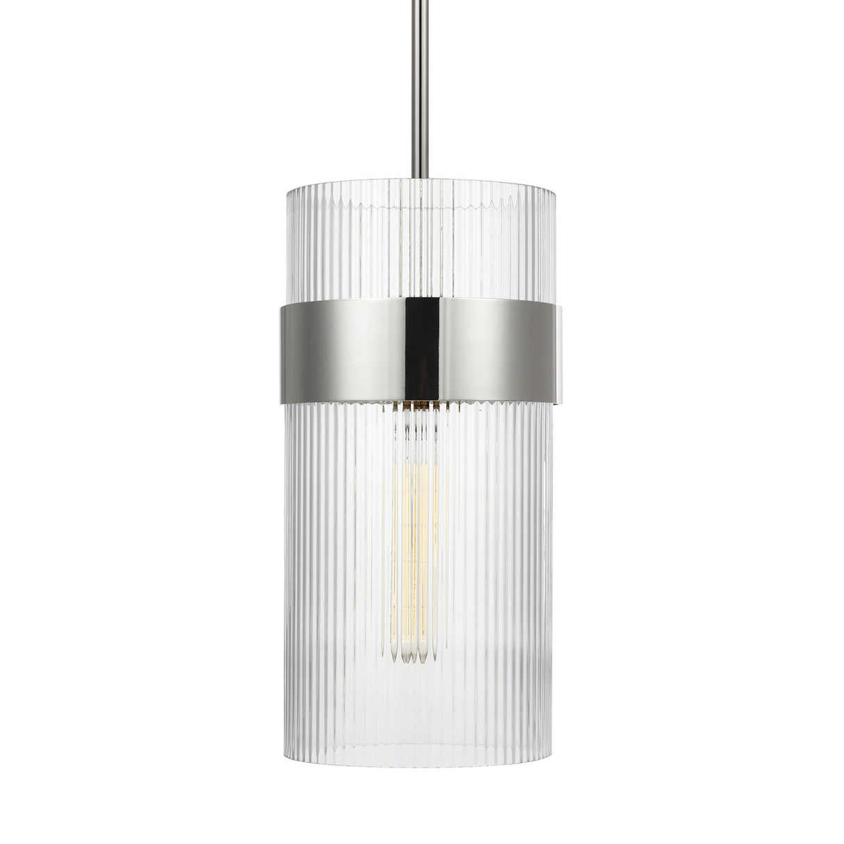 Barclay Medium Pendant 7", Polished Nickel