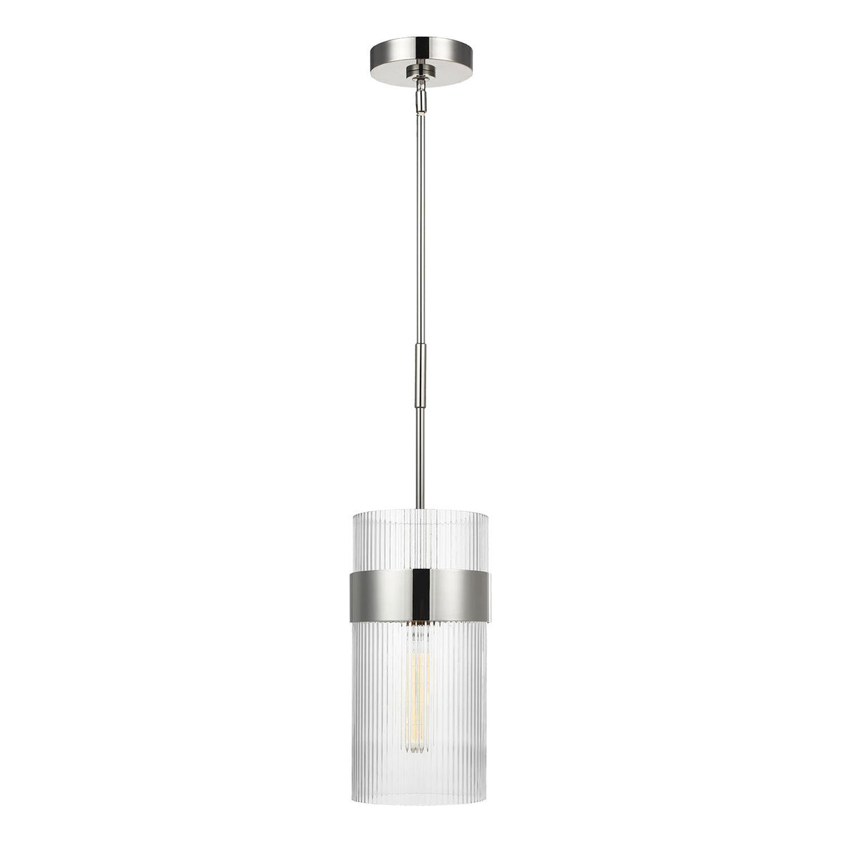 Barclay Medium Pendant 7", Polished Nickel