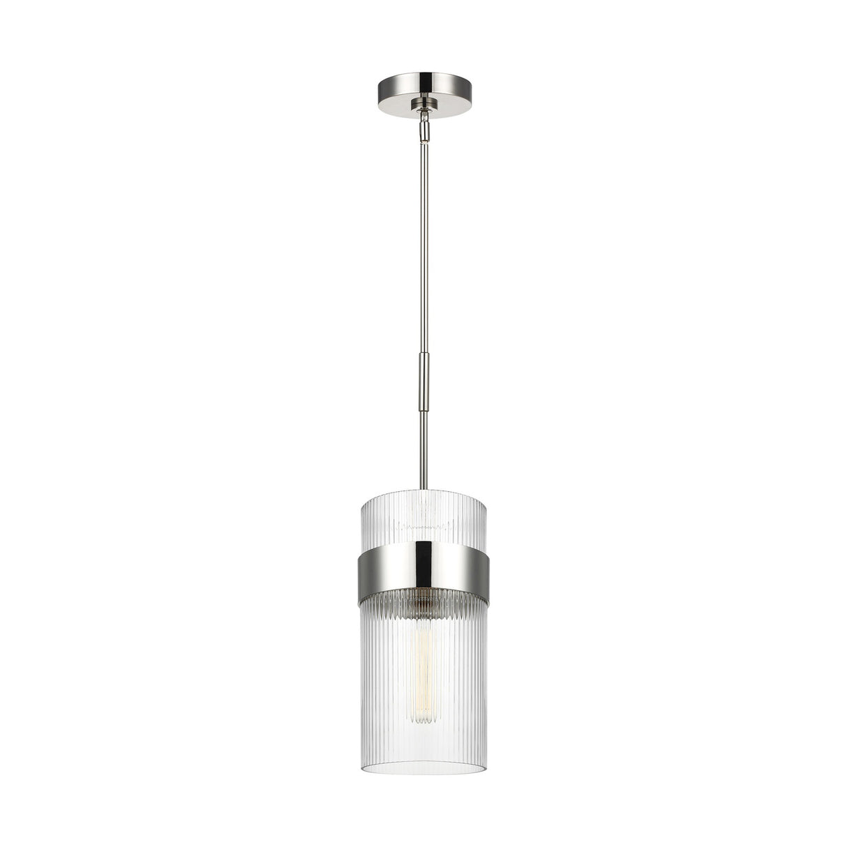 Barclay Medium Pendant 7", Polished Nickel
