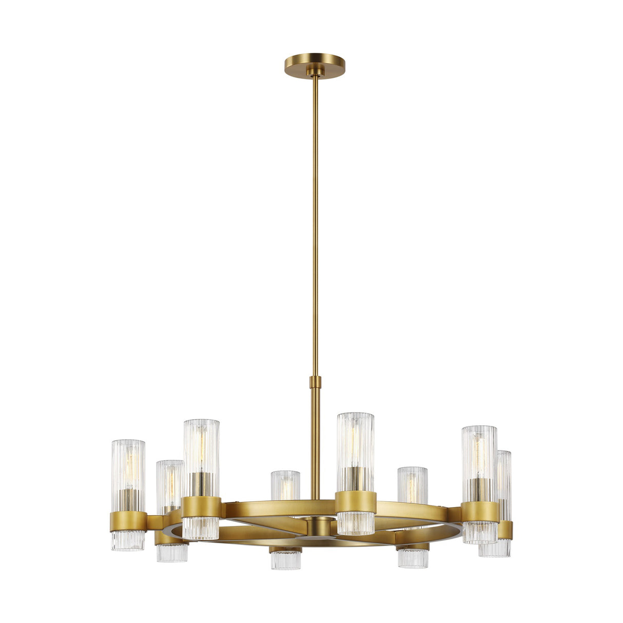 Barclay Medium Chandelier 33", Modern Brass