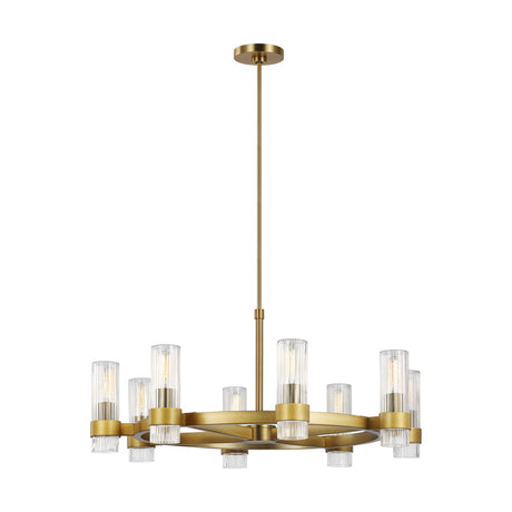 Barclay Medium Chandelier 33", Modern Brass