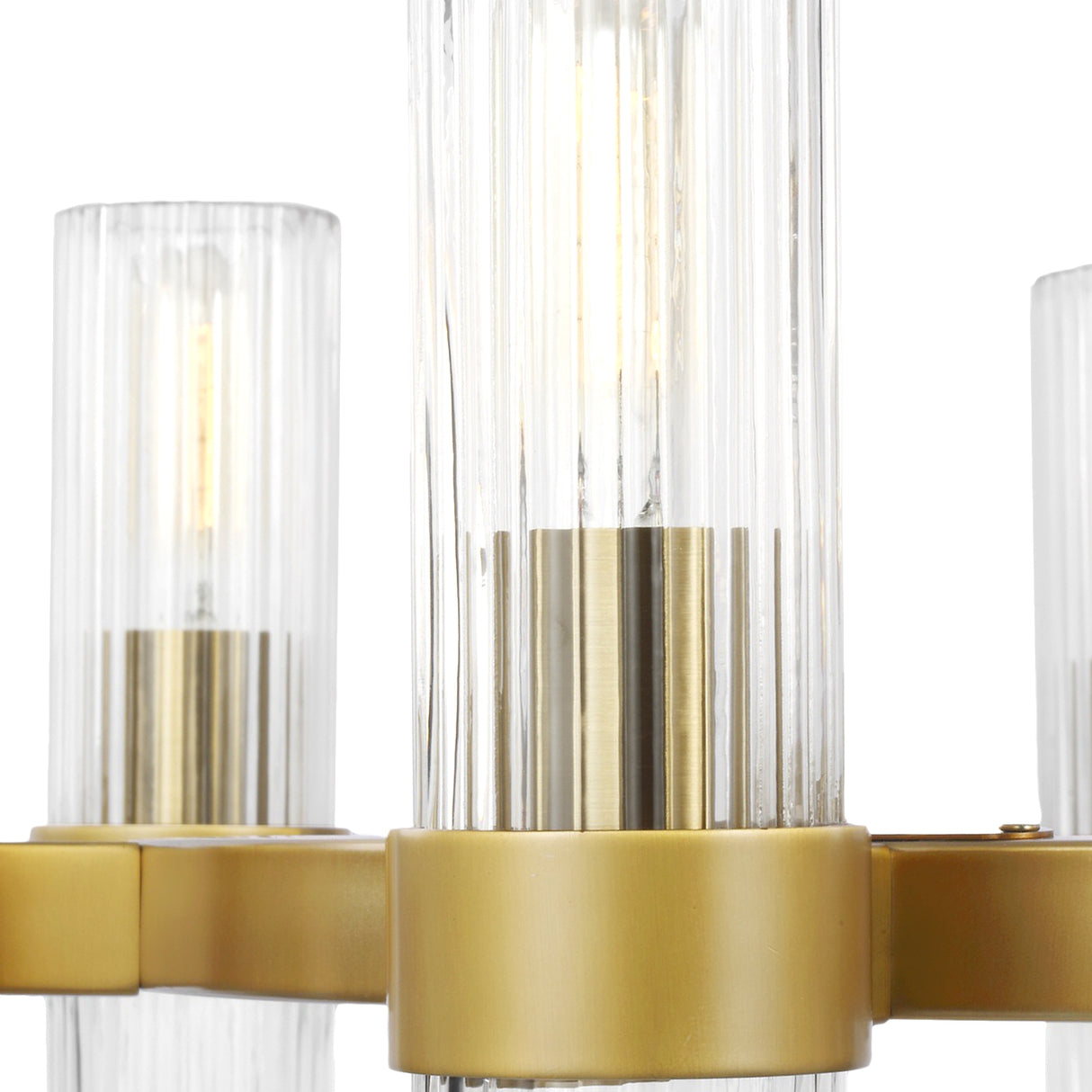 Barclay Medium Chandelier 33", Modern Brass