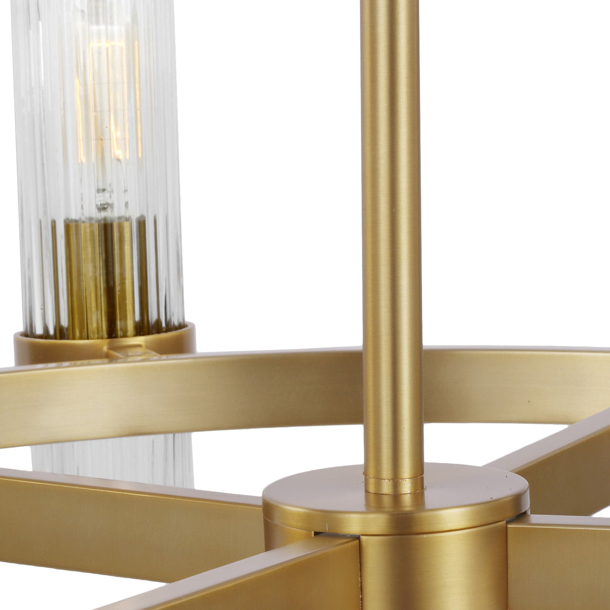 Barclay Medium Chandelier 33", Modern Brass