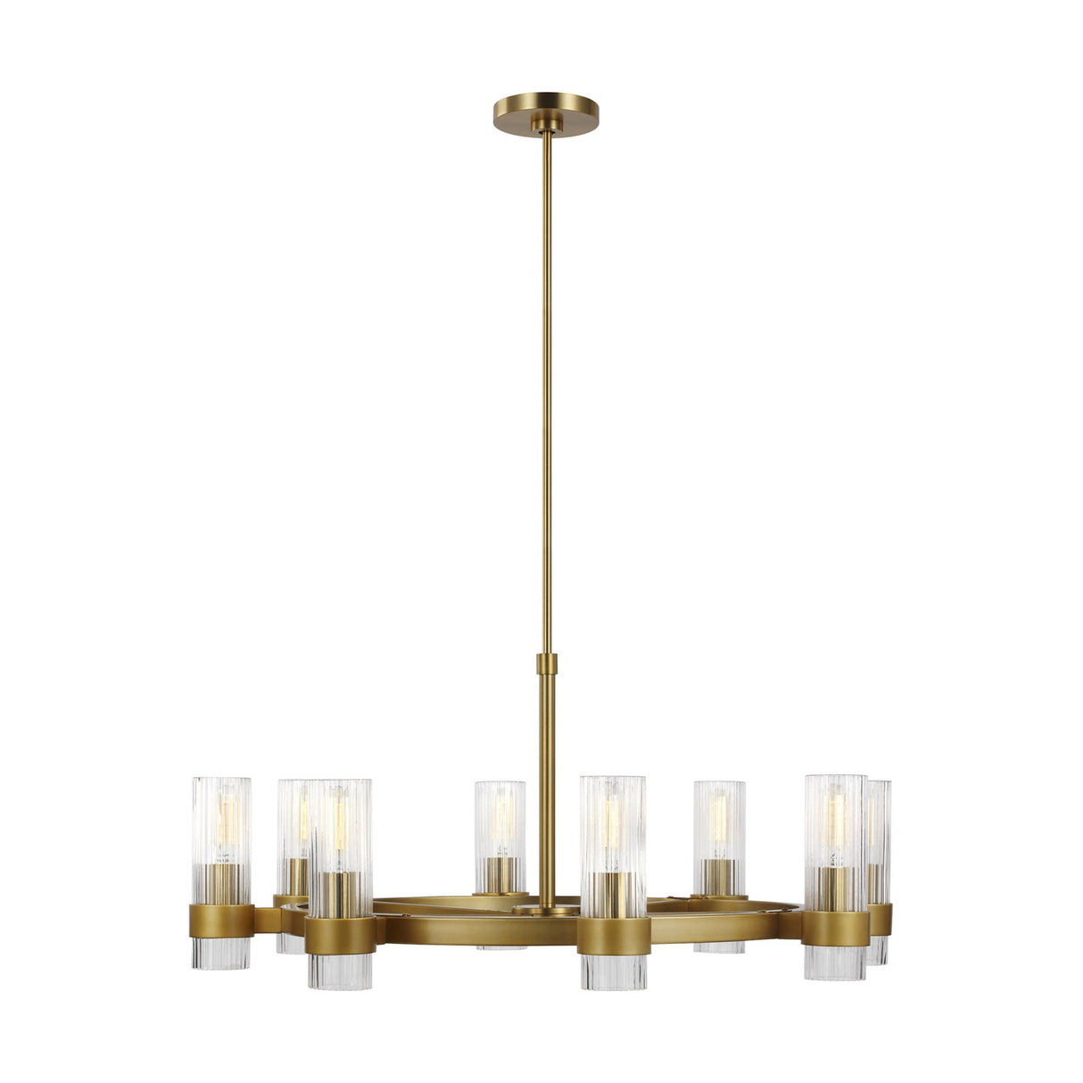 Barclay Medium Chandelier 33", Modern Brass