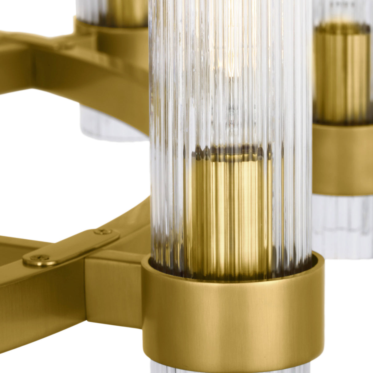 Barclay Large Chandelier 42", Modern Brass