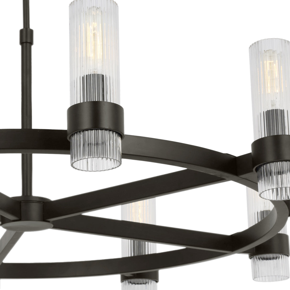 Barclay Large Chandelier 42", Aged Iron