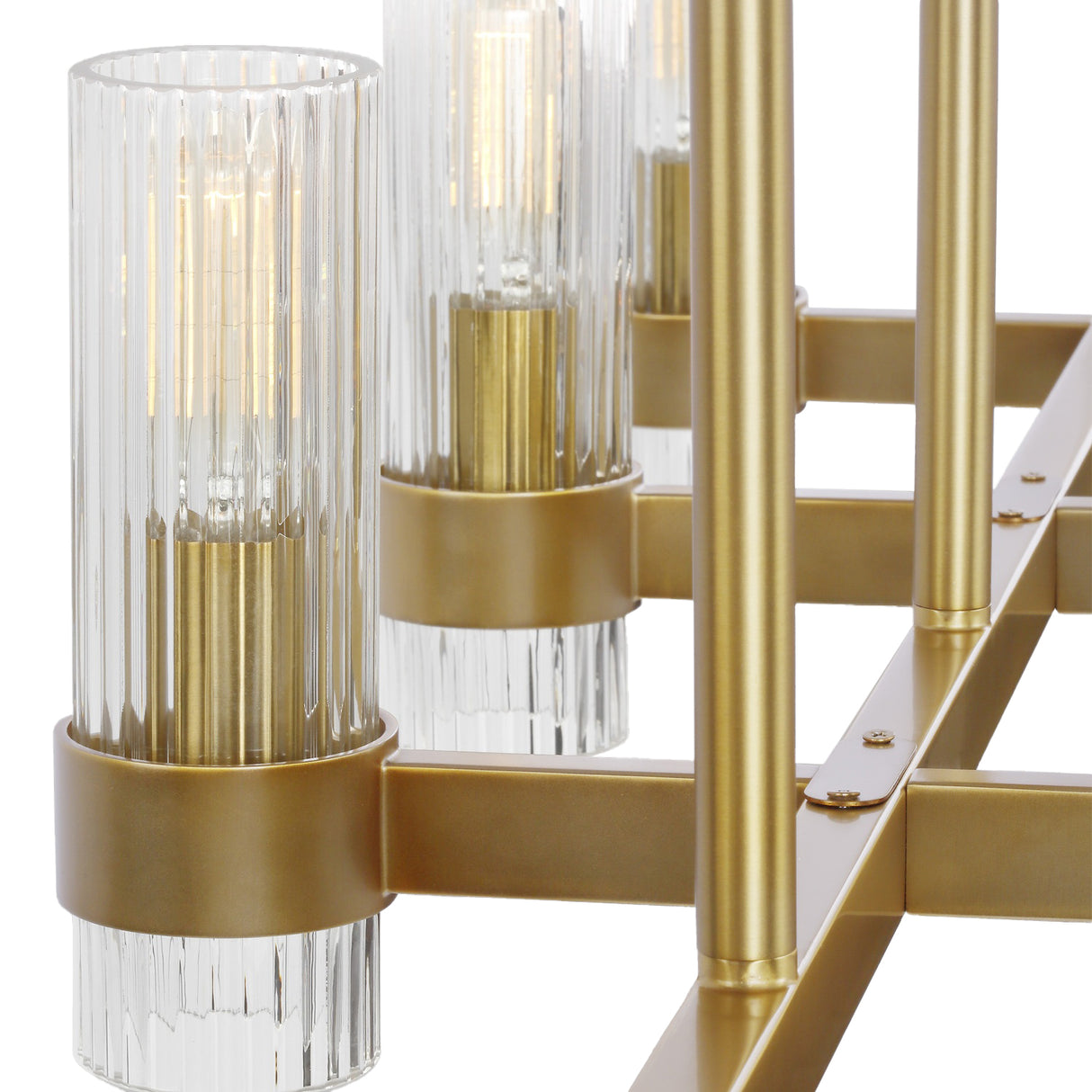 Barclay Linear Chandelier 50", Modern Brass