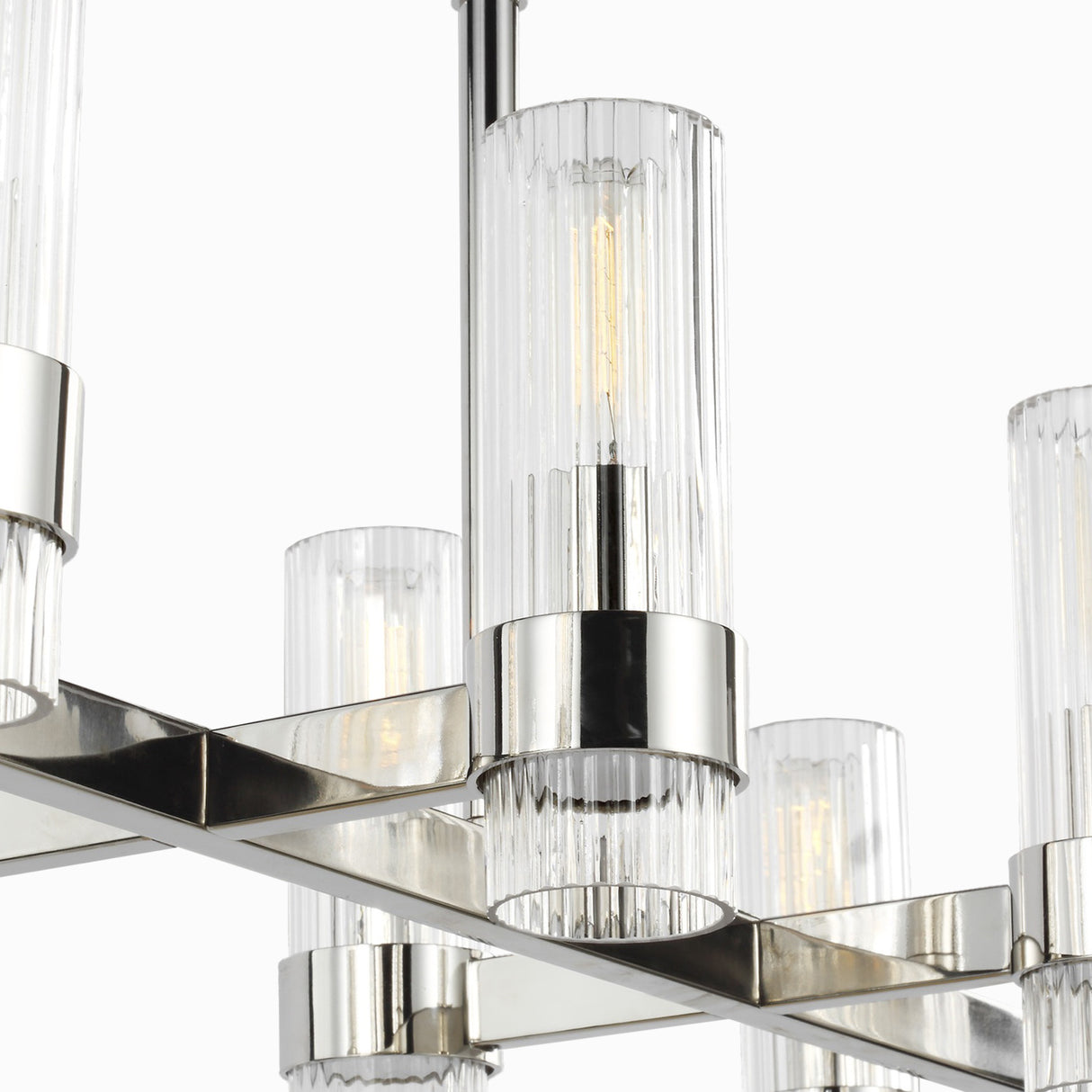 Barclay Linear Chandelier 50", Polished Nickel
