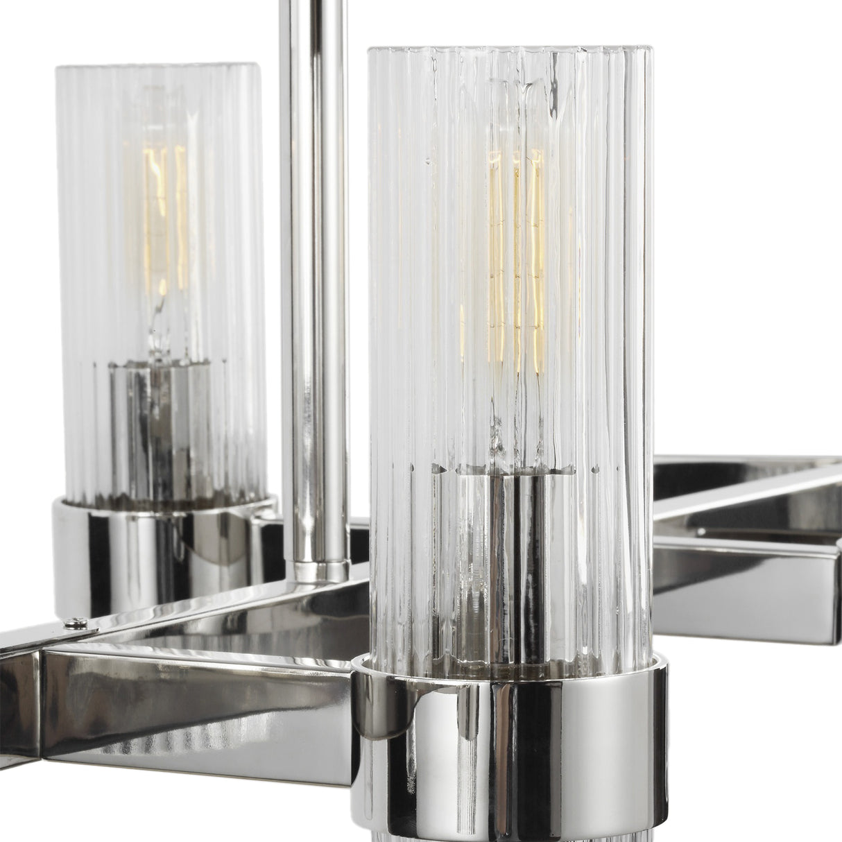 Barclay Linear Chandelier 50", Polished Nickel