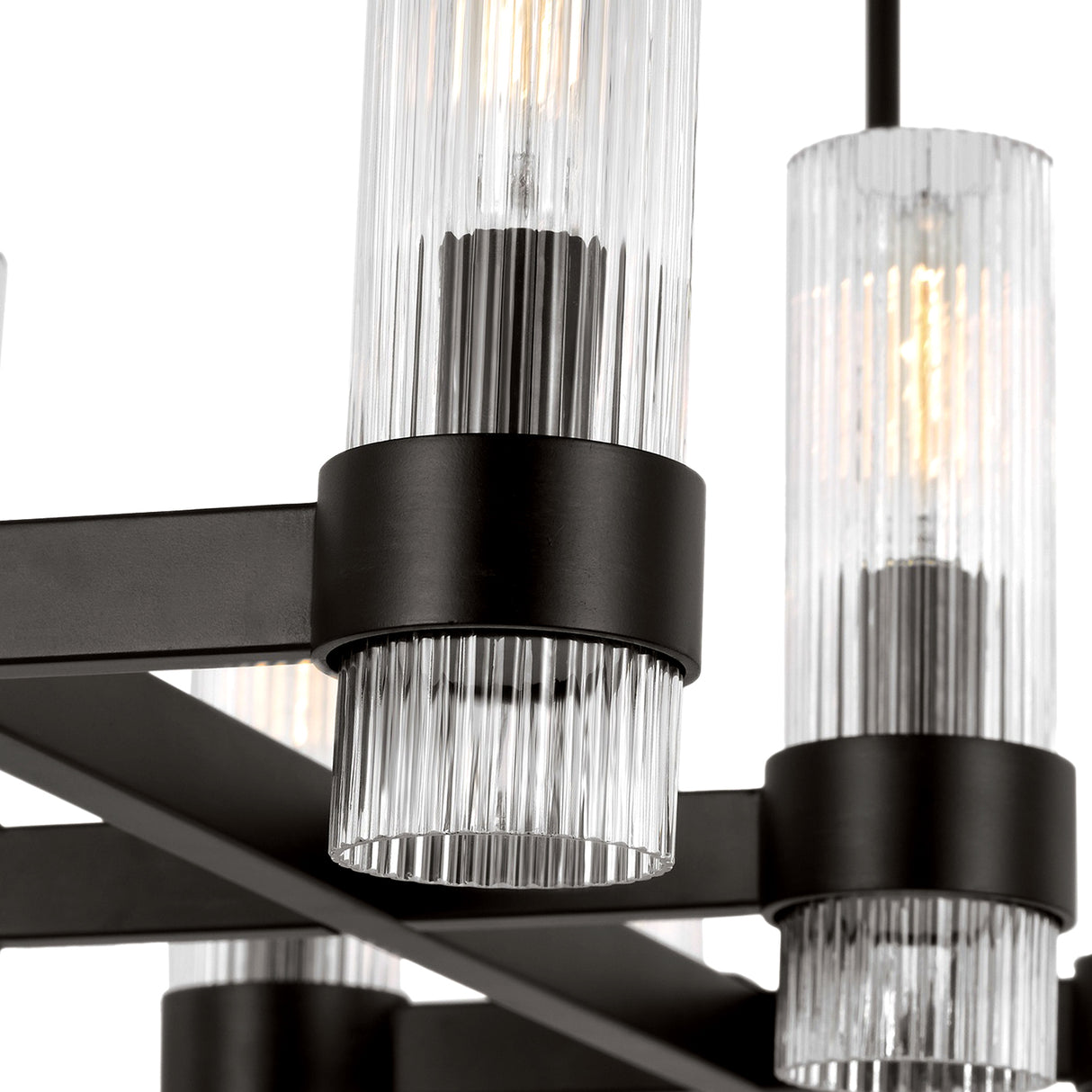 Barclay Linear Chandelier 50", Aged Iron