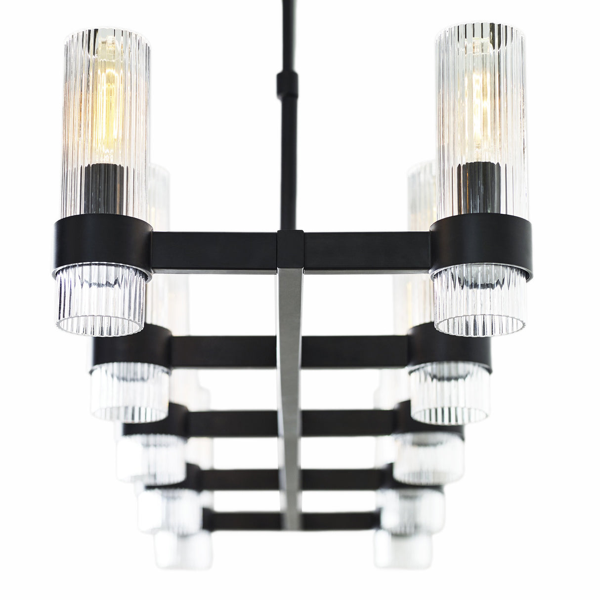 Barclay Linear Chandelier 50", Aged Iron