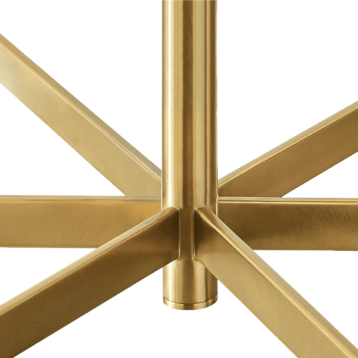 Matilda Small Chandelier 28", Modern Brass and Milk Glass