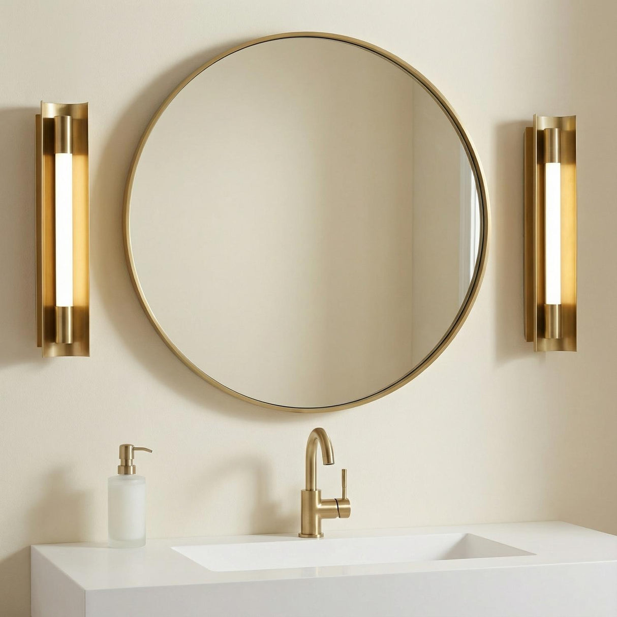 Robin Small LED Vanity 17", Modern Brass