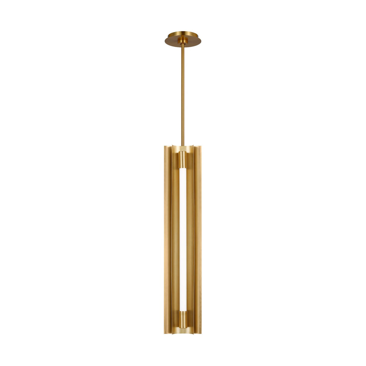 Robin Slim 4 Light LED Pendant 5", Modern Brass