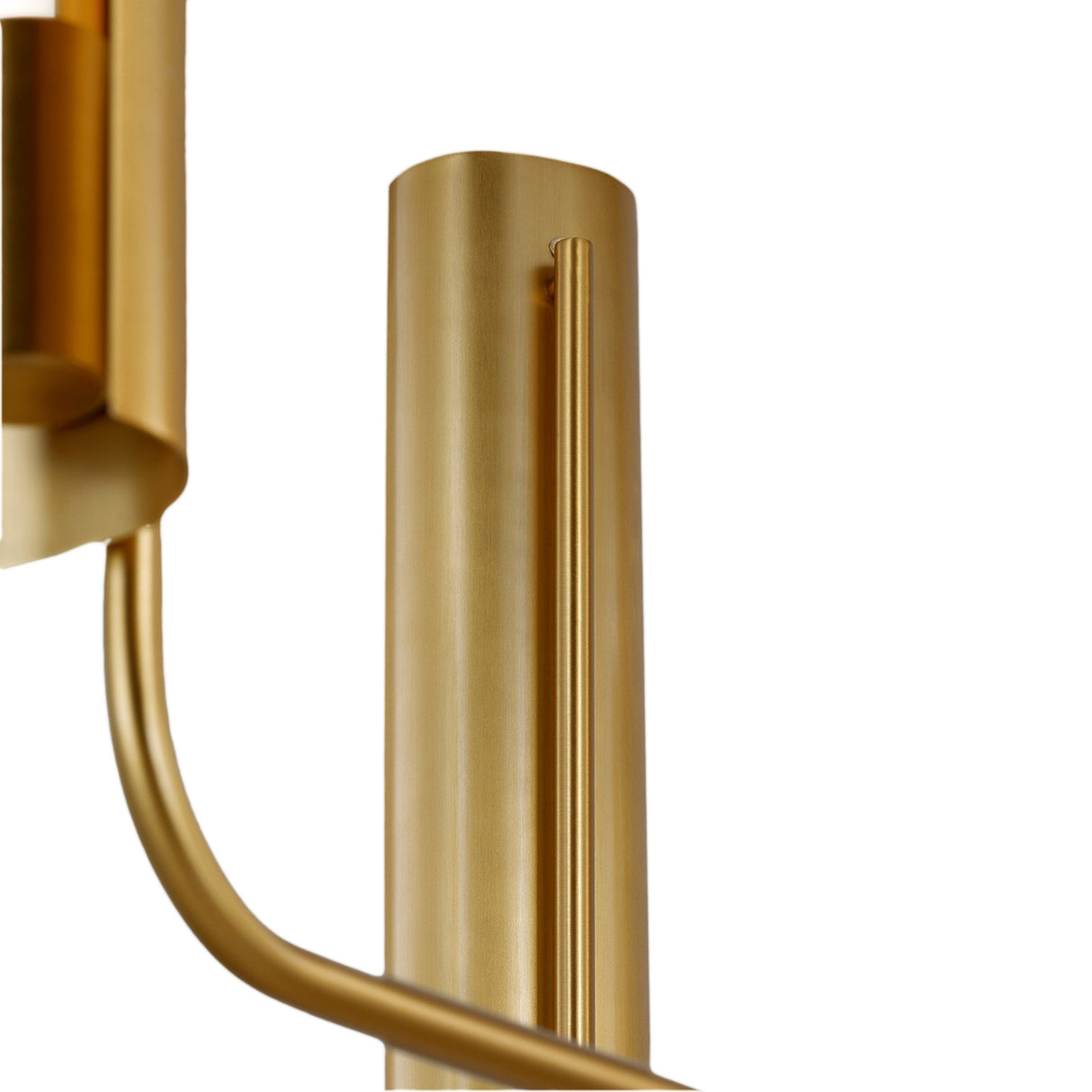 Robin 6 Light LED Chandelier 36", Modern Brass