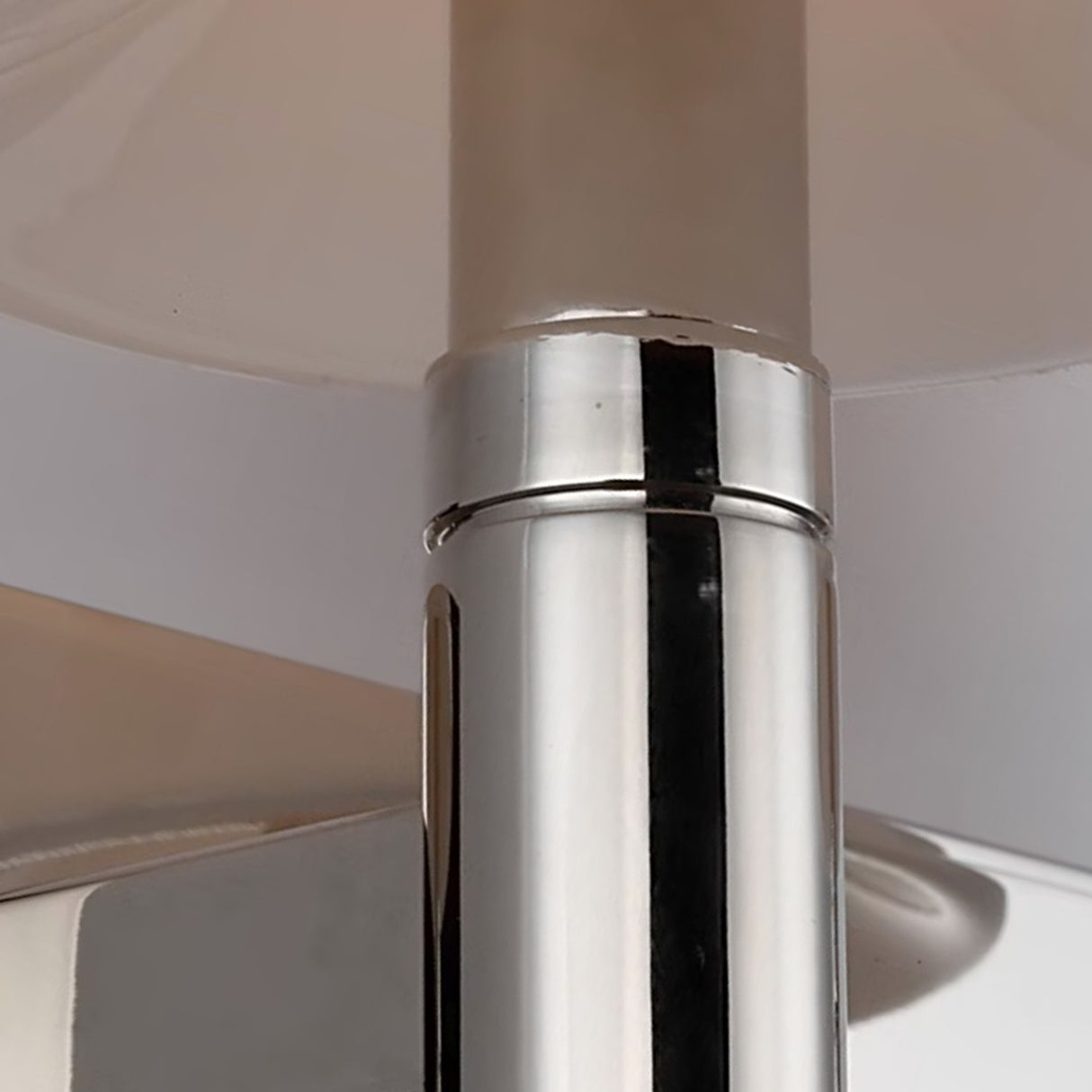 Petra 2 Light Vanity, Polished Nickel and Milk Glass