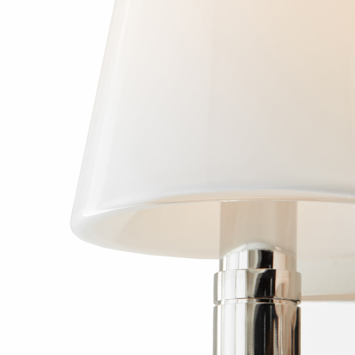 Petra 2 Light Vanity, Polished Nickel and Milk Glass