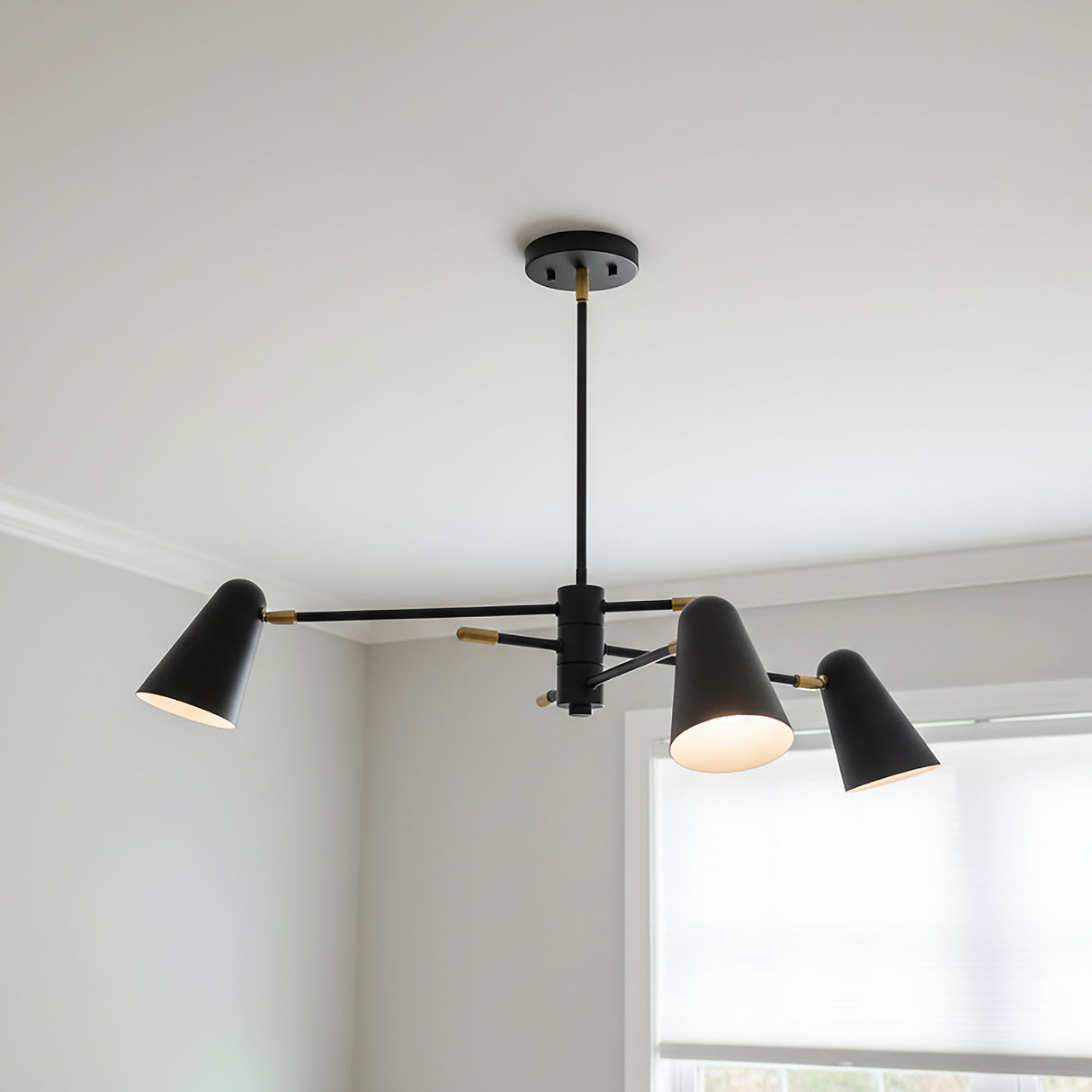 Selby Adjustable Chandelier 30" for Modern home with Gray walls