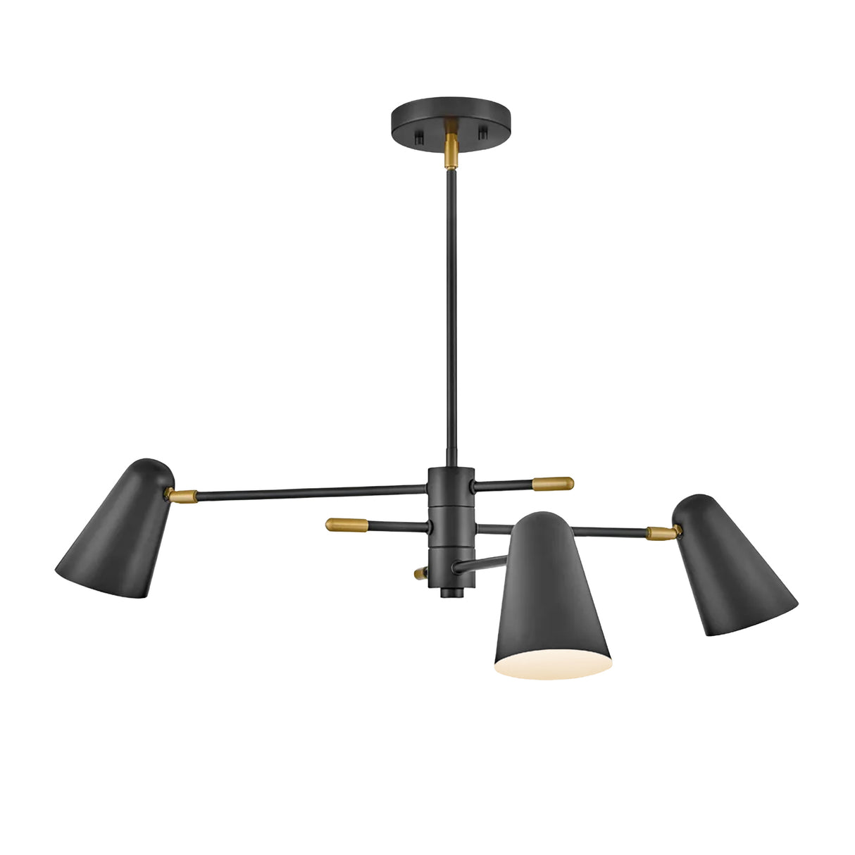 Selby Adjustable Chandelier 30", Matte Black