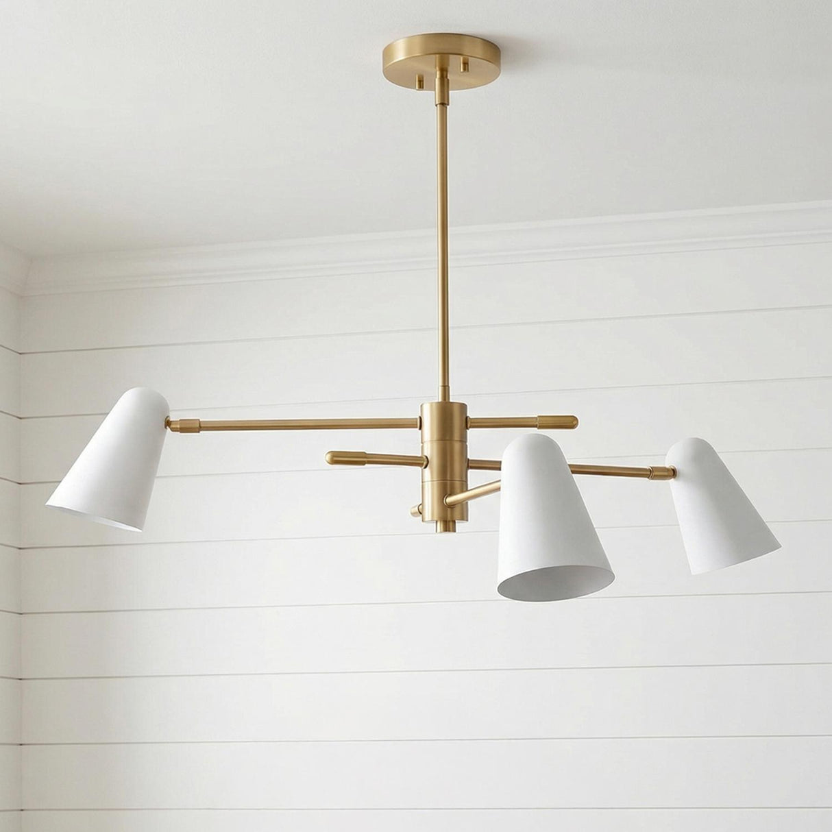 Selby Adjustable Chandelier 30" for Modern home with White Shiplap