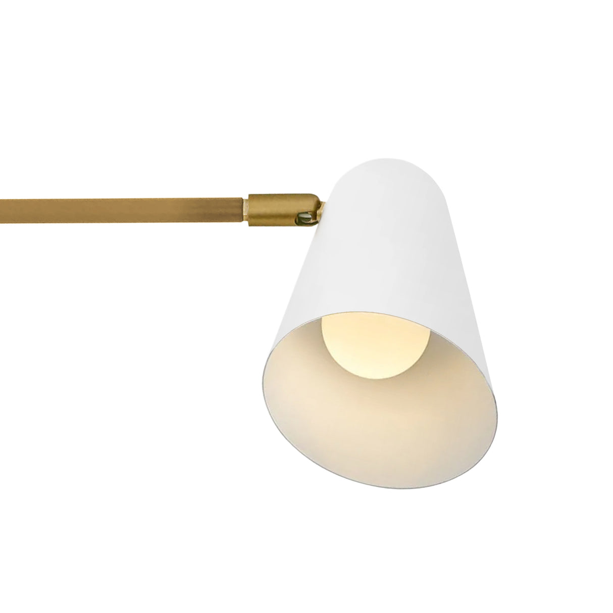 Selby Adjustable Chandelier 30", Matte White and Satin Brass