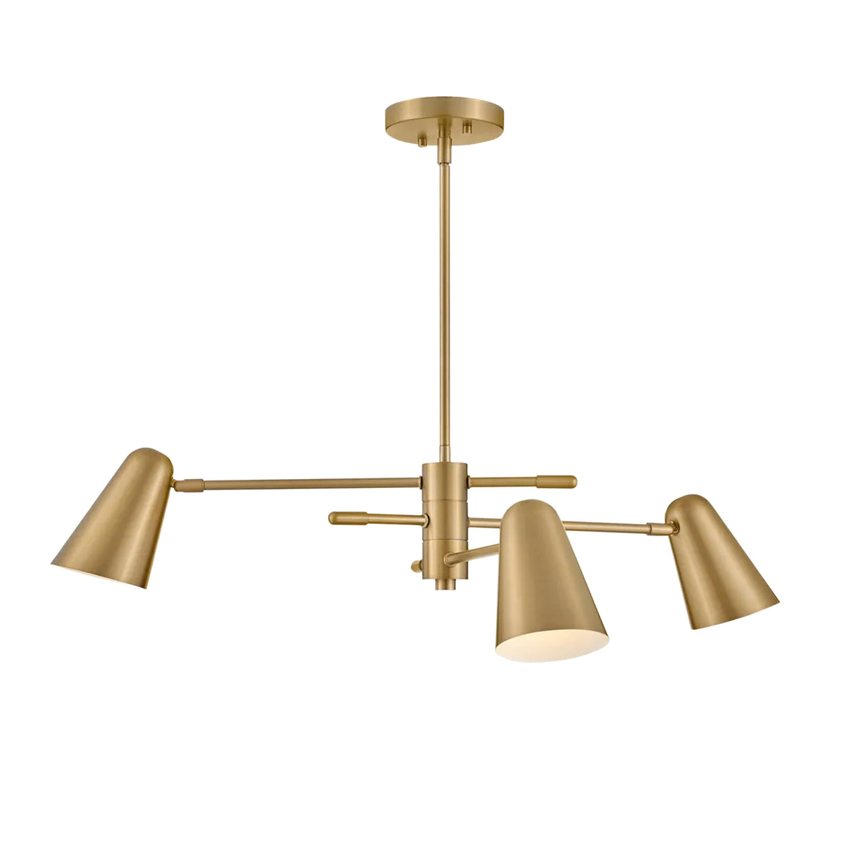 Selby Adjustable Chandelier 30", Satin Brass