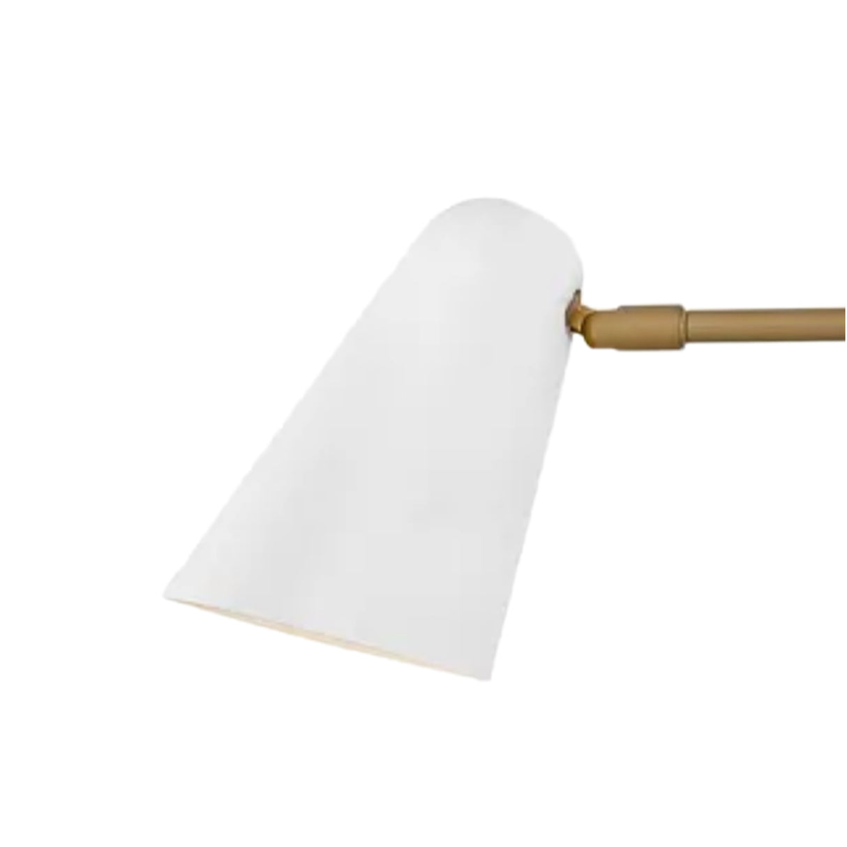 Selby Adjustable Wall Sconce 16", Matte White and Satin Brass