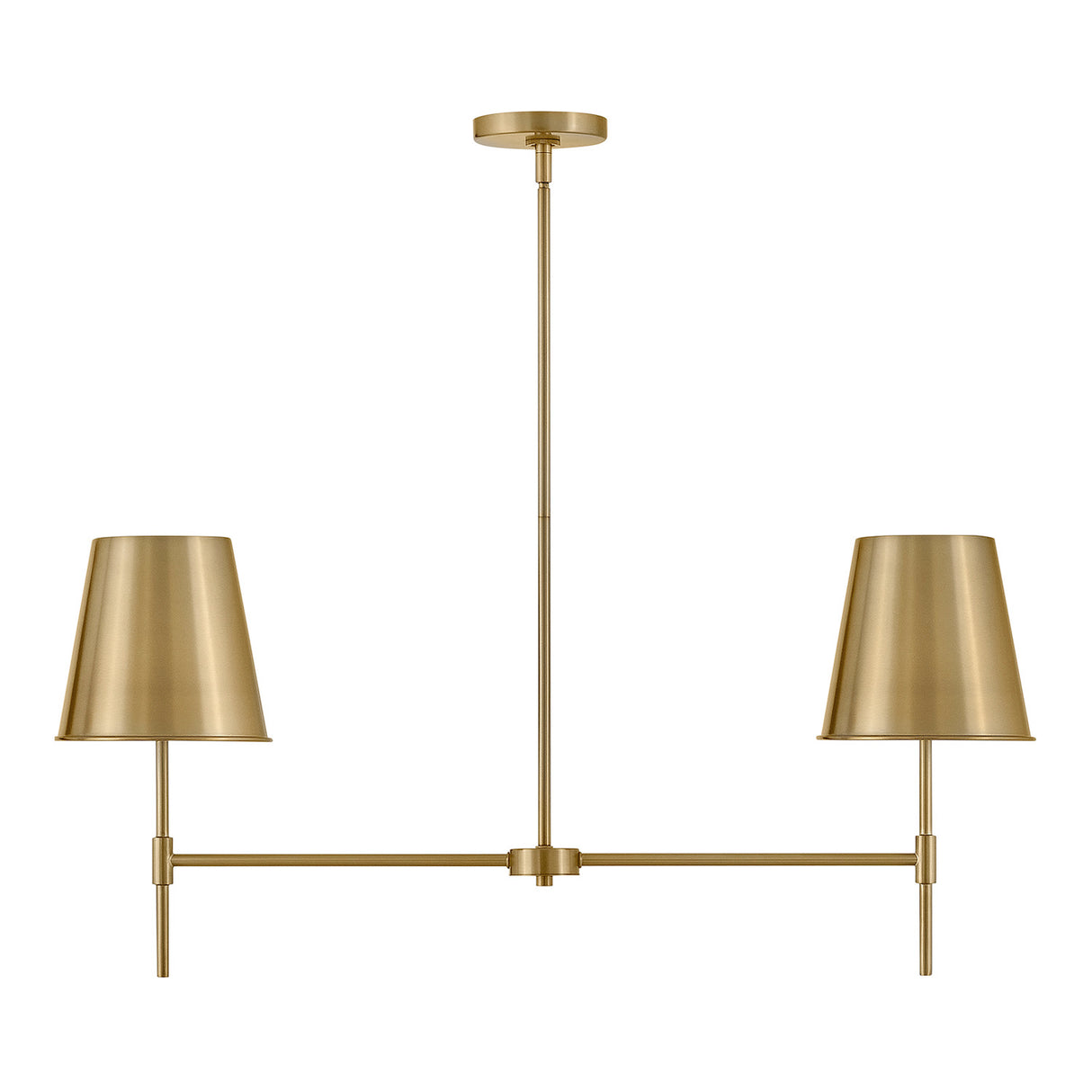 Weston 2 Light Linear Pendant 14", Satin Brass