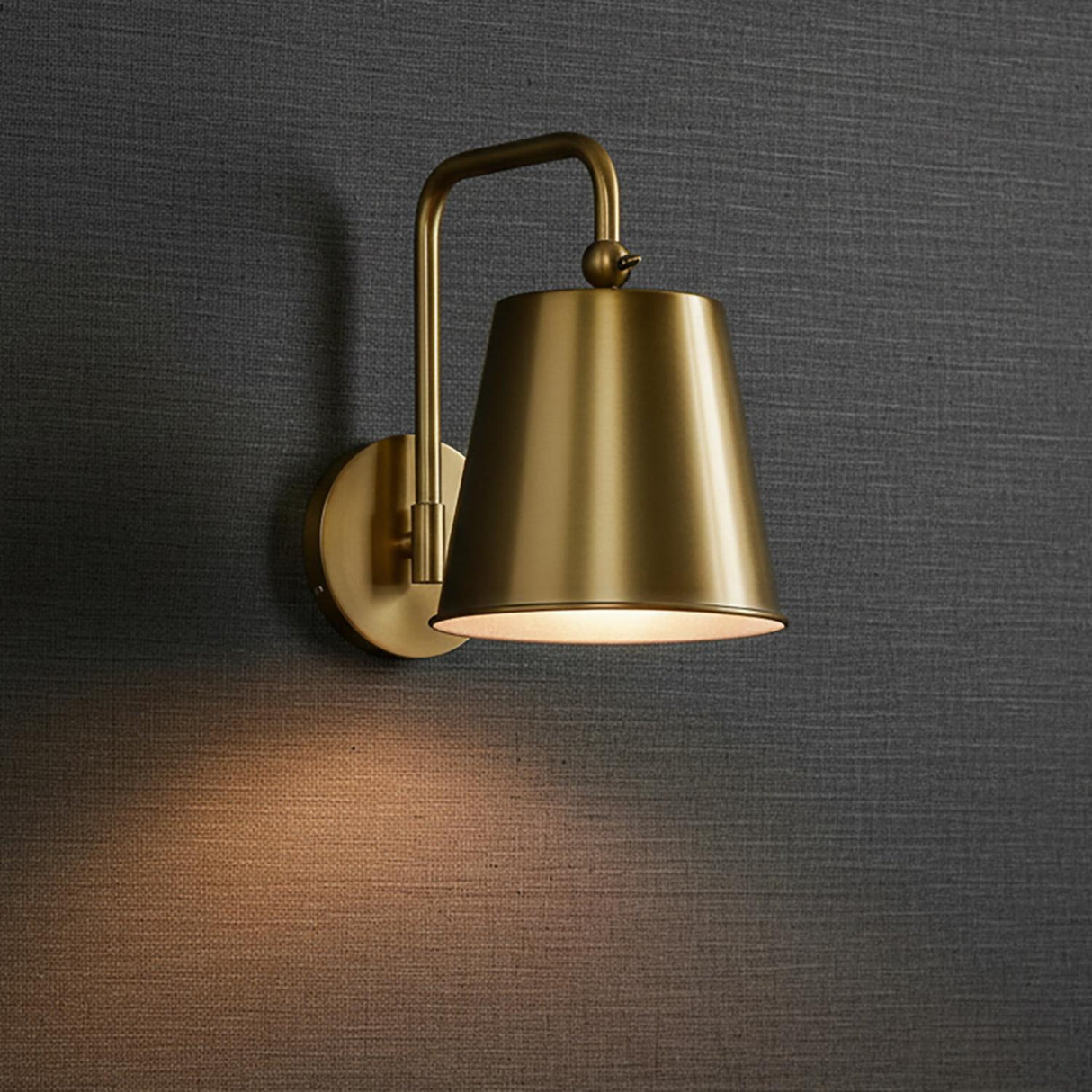 Weston Small Wall Sconce 12", Satin Brass