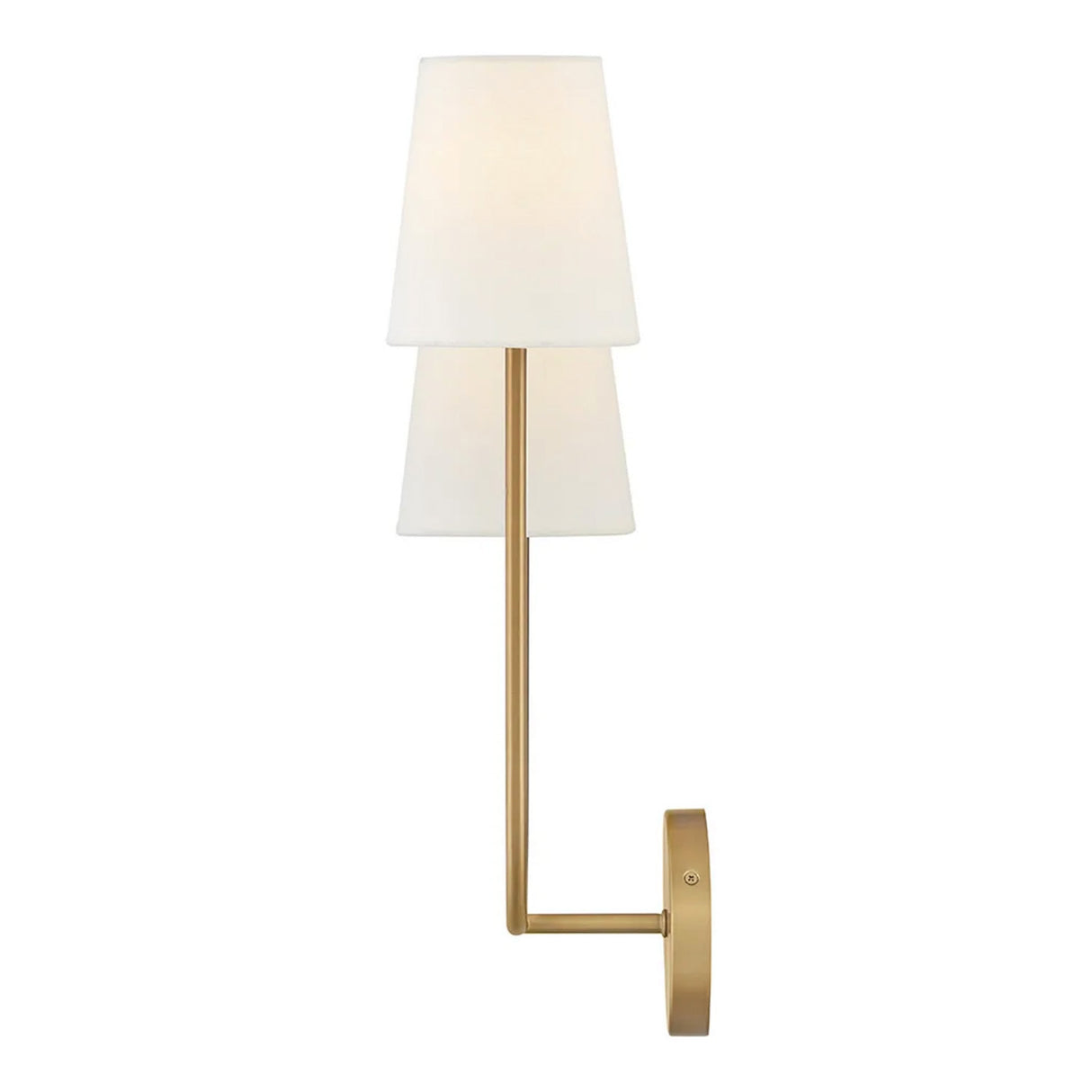 Greta Double Wall Sconce, Satin Brass (Style LEFT)