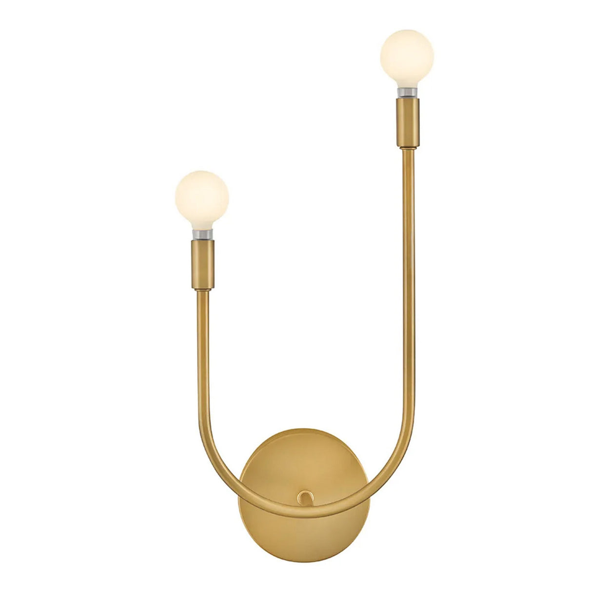 Greta Double Wall Sconce, Satin Brass (Style LEFT)