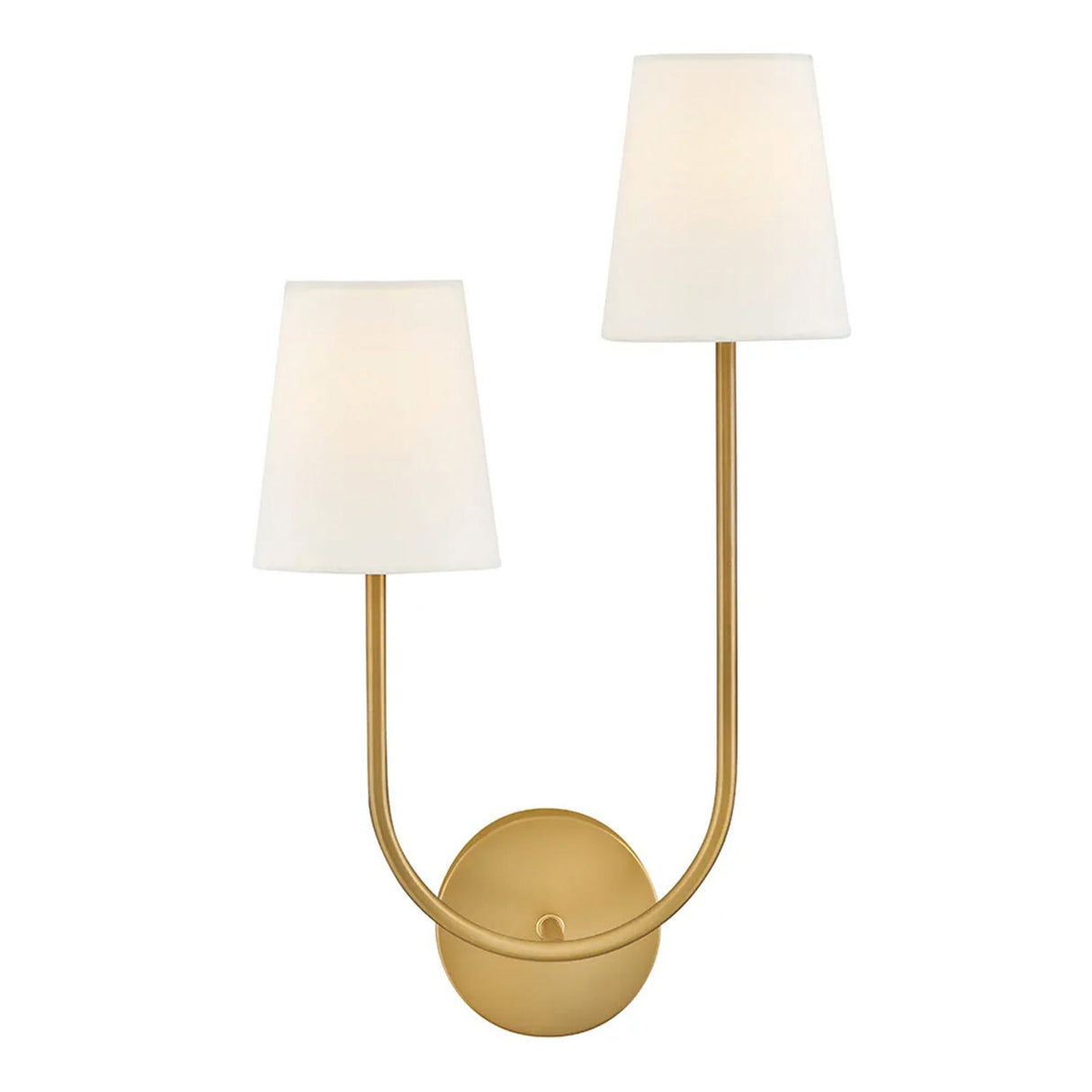 Greta Double Wall Sconce, Satin Brass (Style LEFT)