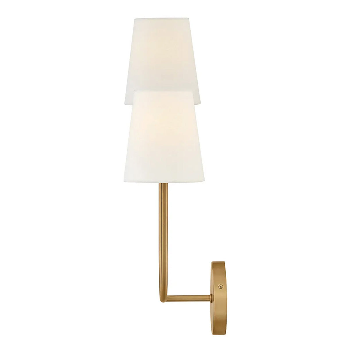 Greta Double Wall Sconce, Satin Brass