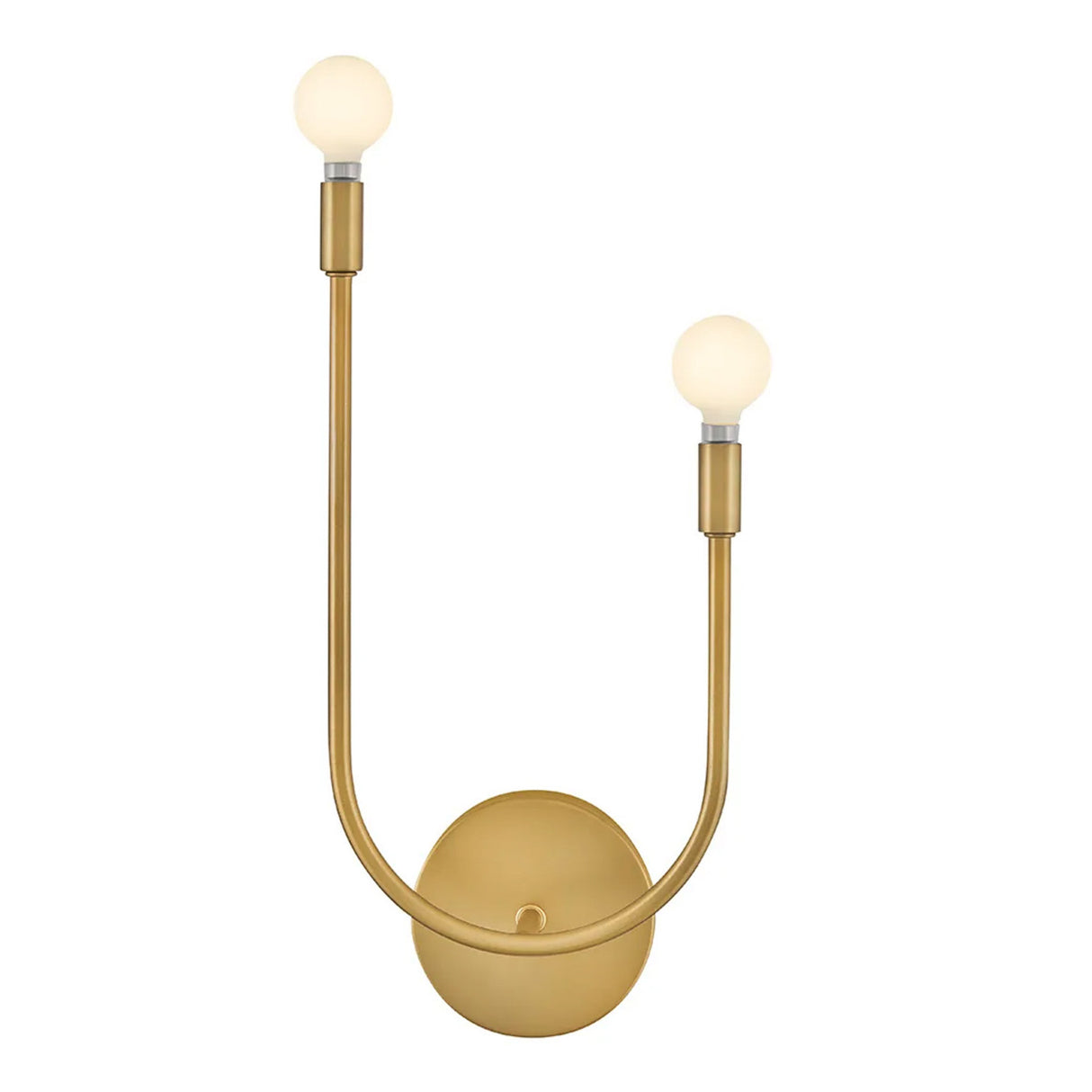 Greta Double Wall Sconce, Satin Brass
