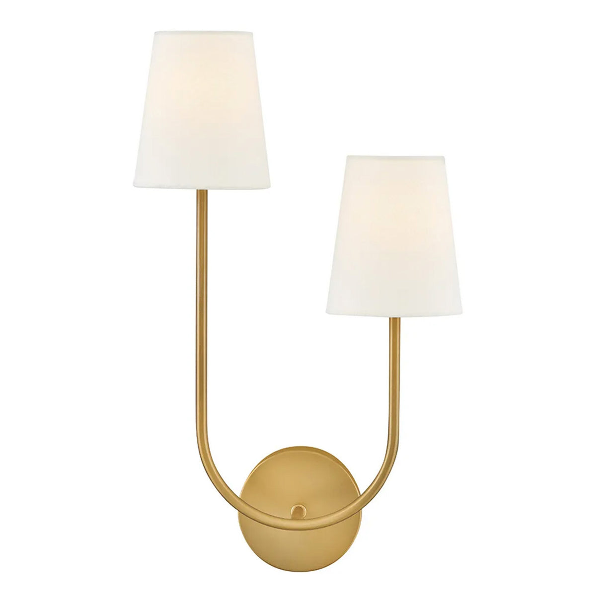 Greta Double Wall Sconce, Satin Brass (Style RIGHT)