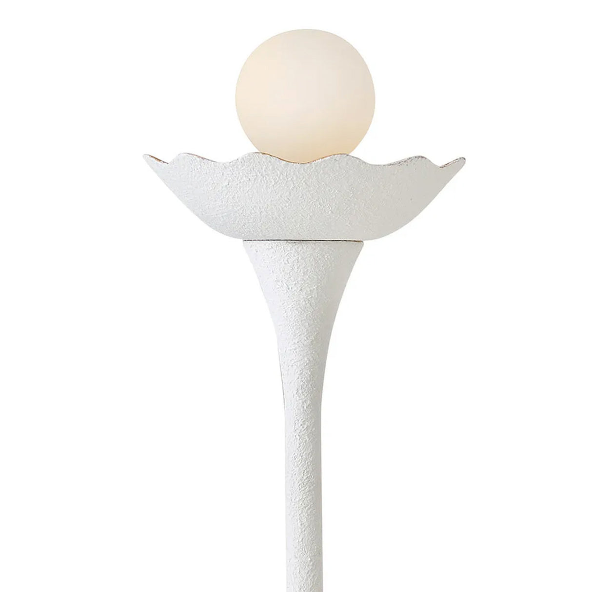 Posey Double Wall Sconce 17", Textured White with Rustic Brass Accents