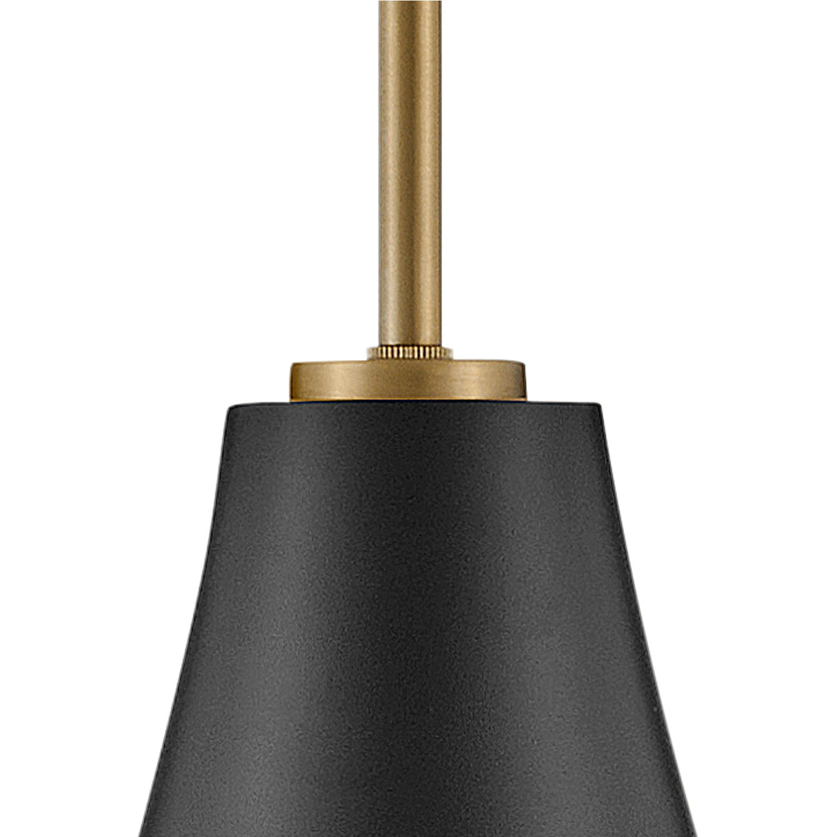 Skylar Pendant 11", Matte Black and Satin Brass