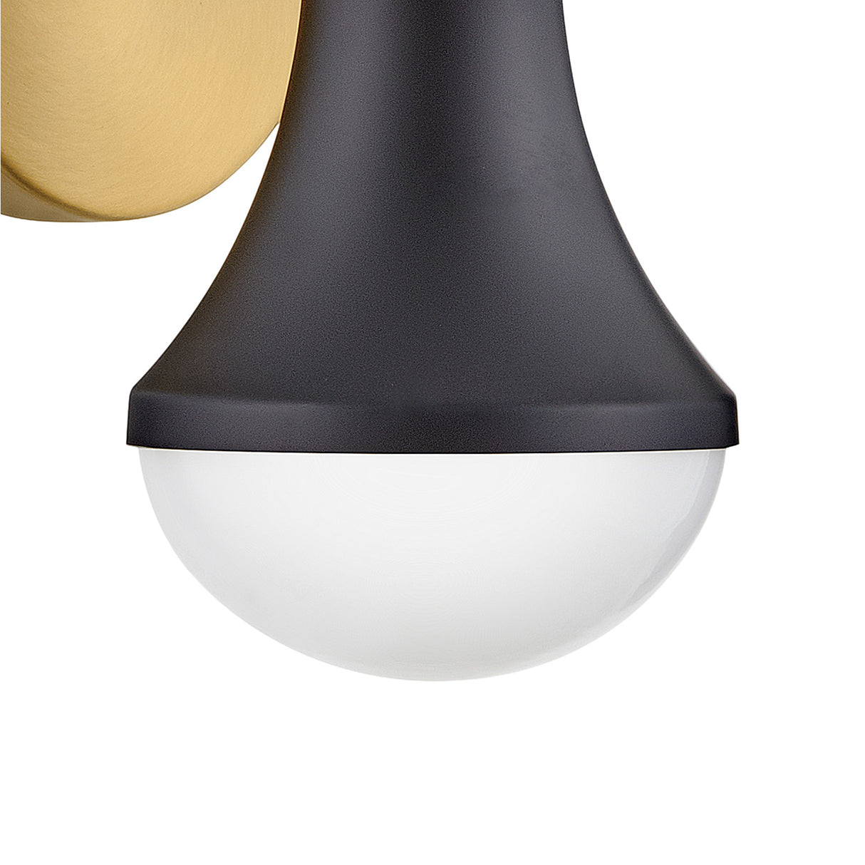 Skylar Wall Sconce 9", Matte Black and Satin Brass