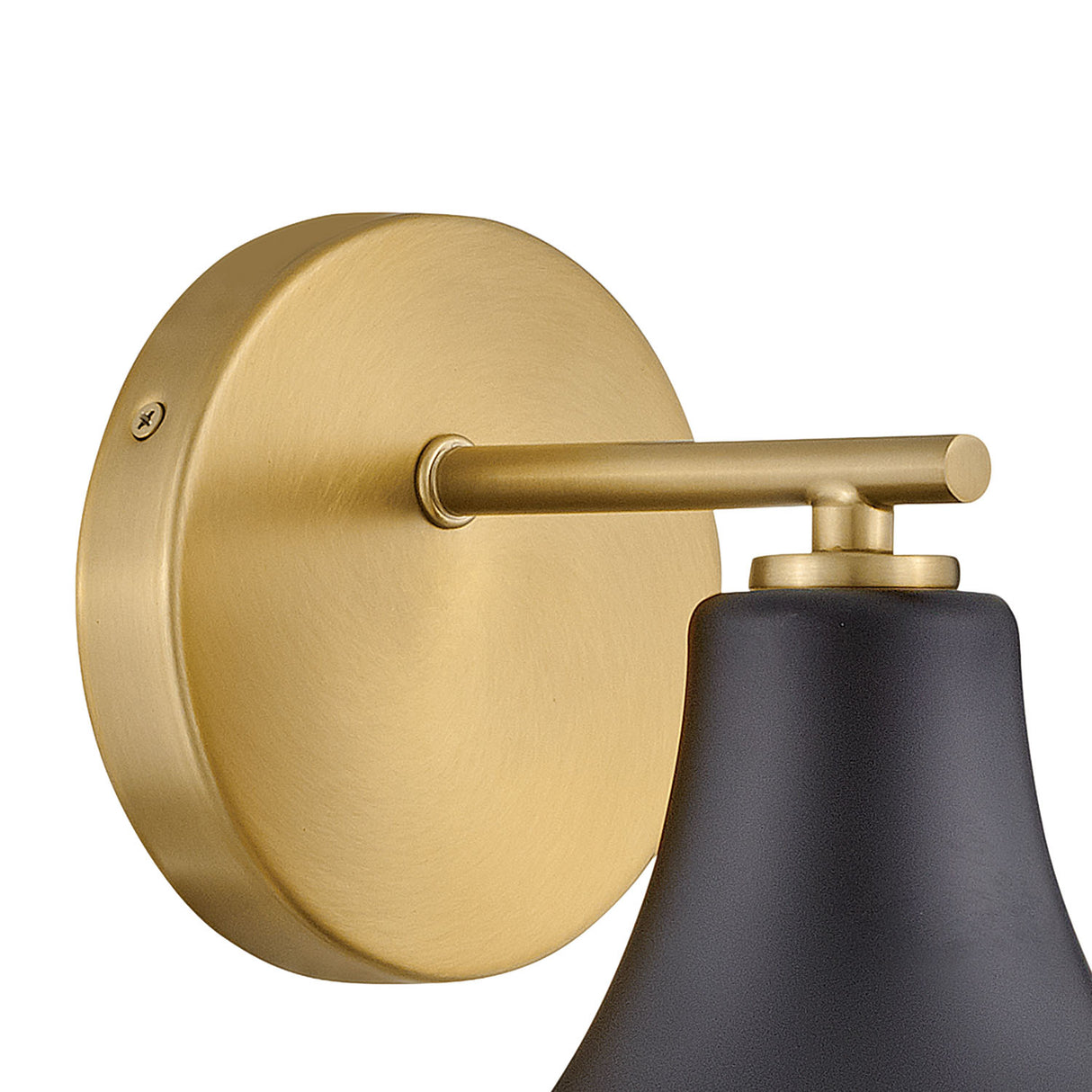 Skylar Wall Sconce 9", Matte Black and Satin Brass
