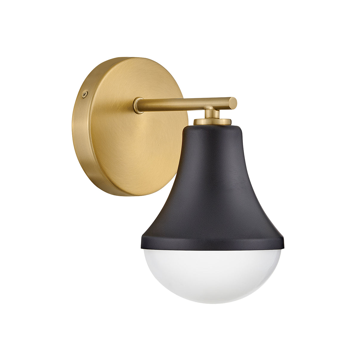 Skylar Wall Sconce 9", Matte Black and Satin Brass