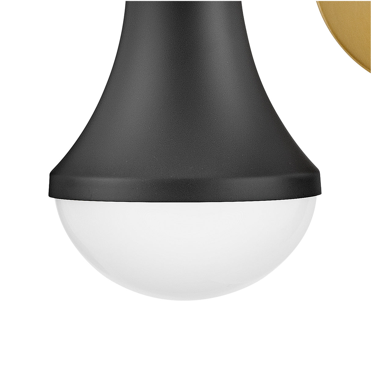 Skylar 2 Light Vanity, Matte Black and Satin Brass