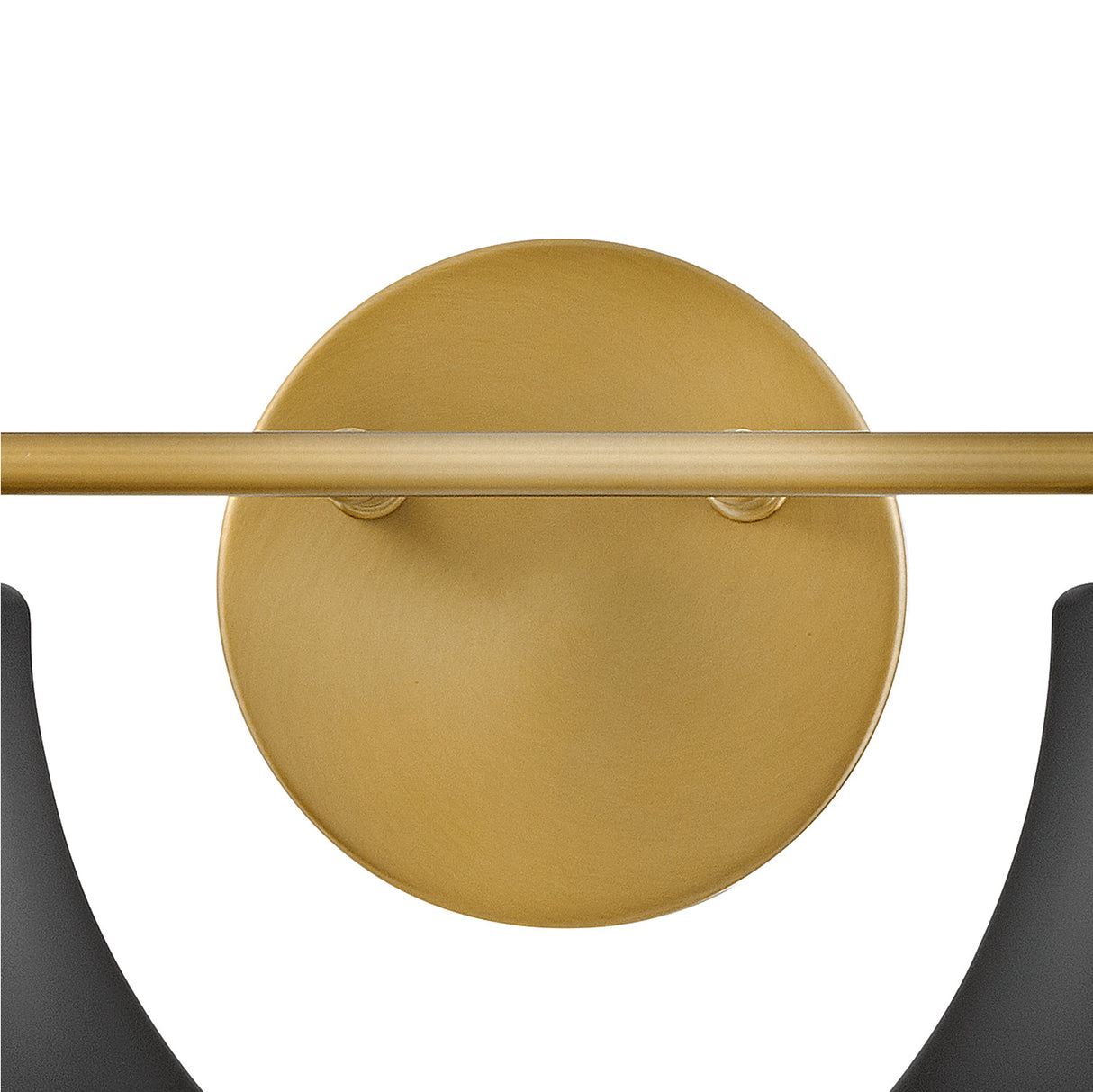 Skylar 2 Light Vanity, Matte Black and Satin Brass