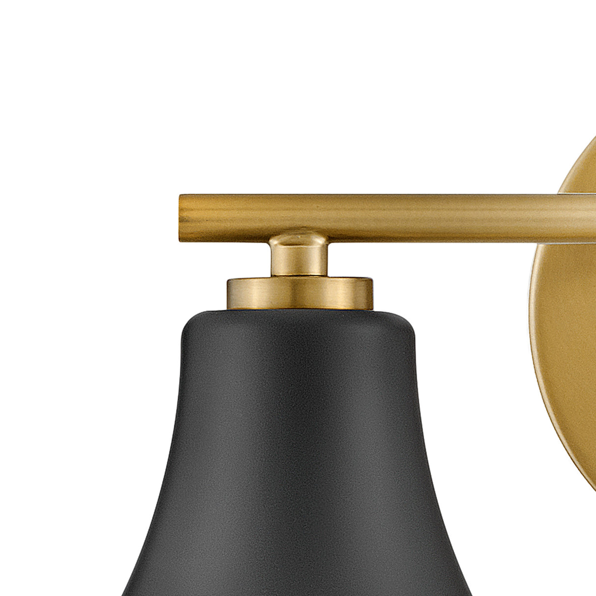 Skylar 2 Light Vanity, Matte Black and Satin Brass